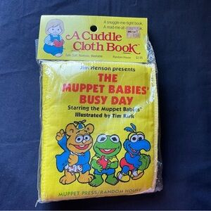 Vintage 1985 The Muppet Babies Cuddle Cloth Book NOS